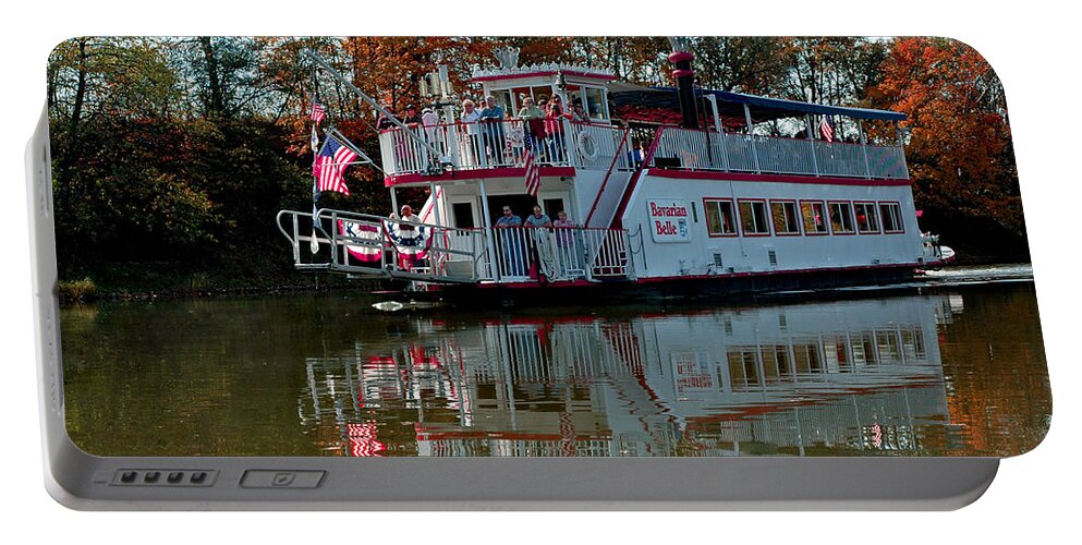 Usa Portable Battery Charger featuring the photograph Bavarian Belle Riverboat by LeeAnn McLaneGoetz McLaneGoetzStudioLLCcom