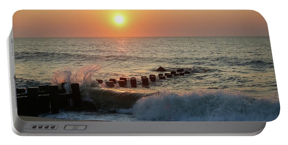 Sunrise Portable Battery Charger featuring the photograph Bay Head Beach Sunrise 1 by Kathleen McGinley