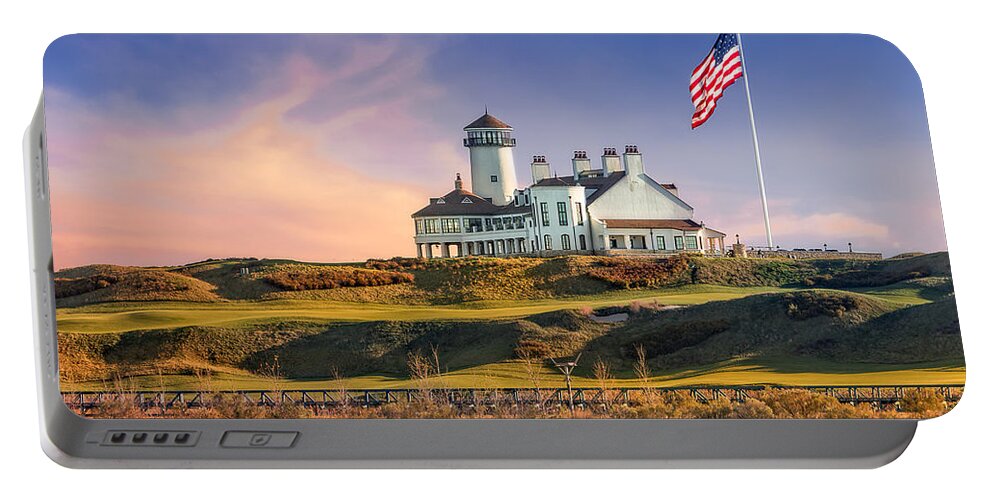 American Flag Portable Battery Charger featuring the photograph Bayonne Golf Club by Susan Candelario