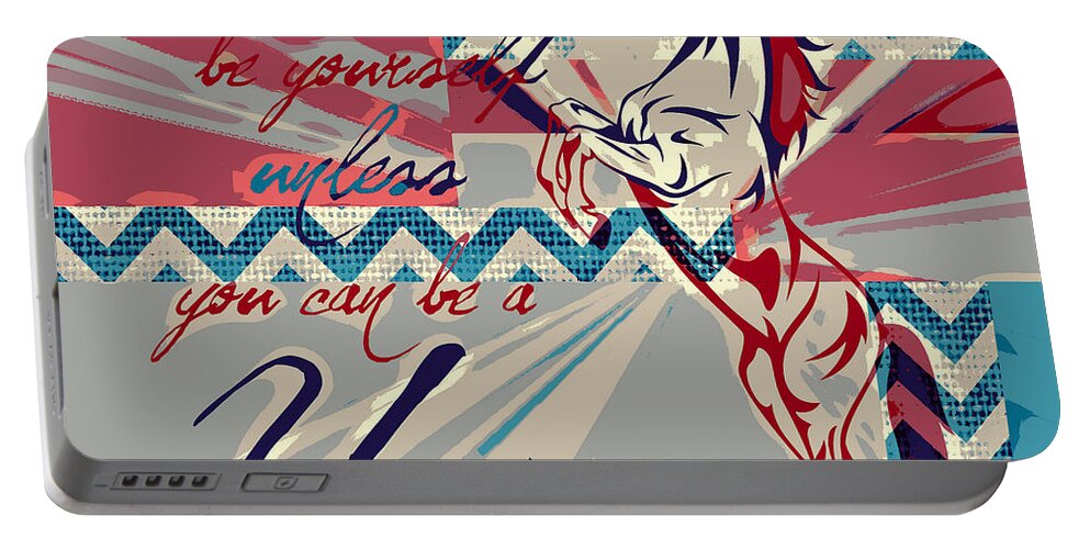 Brandi Fitzgerald Portable Battery Charger featuring the digital art Be a Unicorn 1 by Brandi Fitzgerald