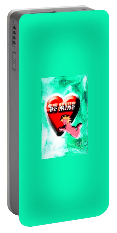 Valentine Portable Battery Charger featuring the painting Be Mine 2 by Genevieve Esson