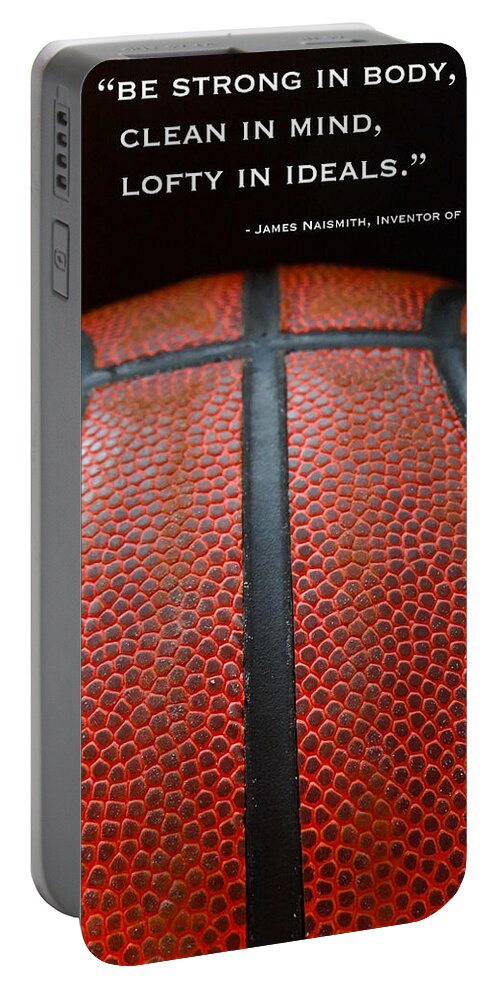Basketball Portable Battery Charger featuring the photograph Be Strong by Julia Wilcox