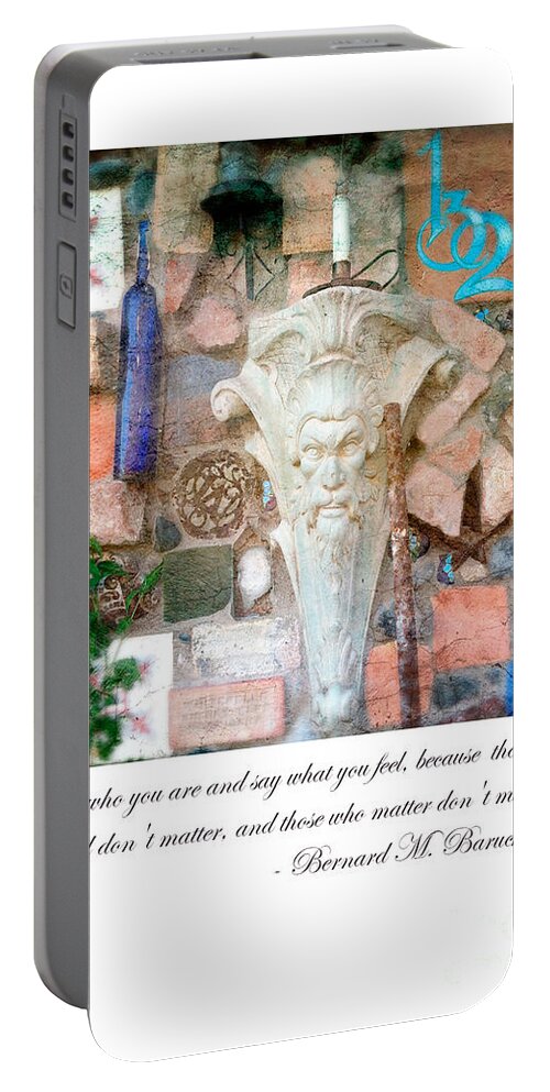 Mosaic Portable Battery Charger featuring the photograph 120 Fxq by Charlene Mitchell