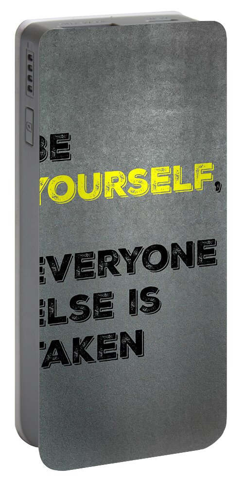 Be Yourself Portable Battery Charger featuring the mixed media Be Yourself #4 by Joseph S Giacalone