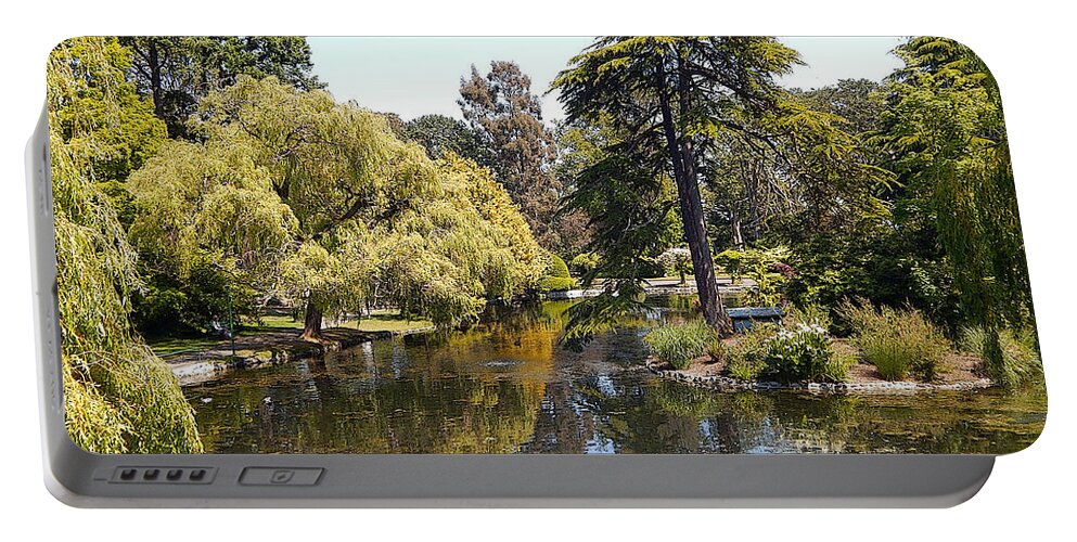 Beacon Hill Park Portable Battery Charger featuring the photograph Beacon Hill Pond by Gary Olsen-Hasek