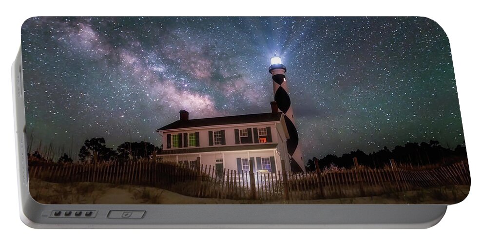 Cape Lookout Lighthouse Portable Battery Charger featuring the photograph Beacon by Russell Pugh