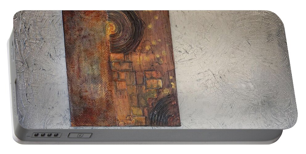 Acrylic Portable Battery Charger featuring the painting Beautiful Corrosion Too by Theresa Marie Johnson