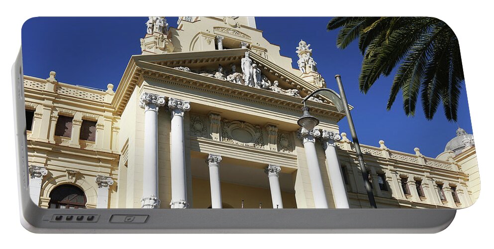 Beautiful Malaga City Hall Portable Battery Charger featuring the photograph Beautiful Malaga City Hall by Brenda Kean