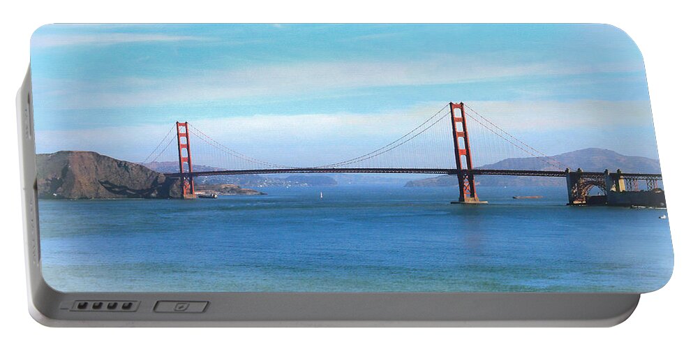 Beautiful Morning At The Golden Gate Portable Battery Charger featuring the photograph Beautiful Morning at the Golden Gate by Bonnie Follett