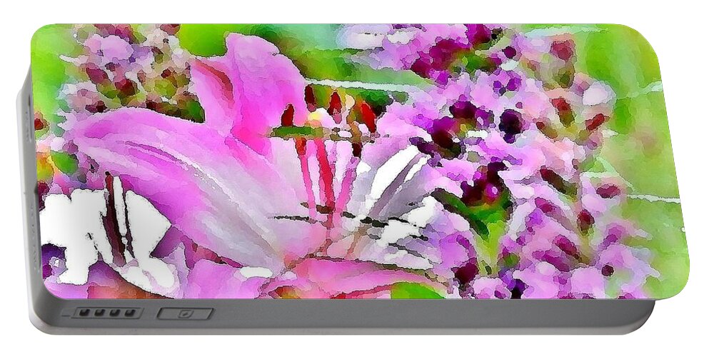 Flower Portable Battery Charger featuring the photograph Beautiful Pink by Kim Bemis