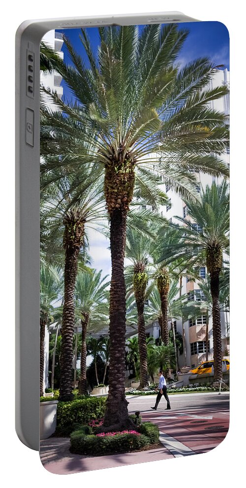 Miami Portable Battery Charger featuring the photograph BEAUTY of SOUTH BEACH by Karen Wiles