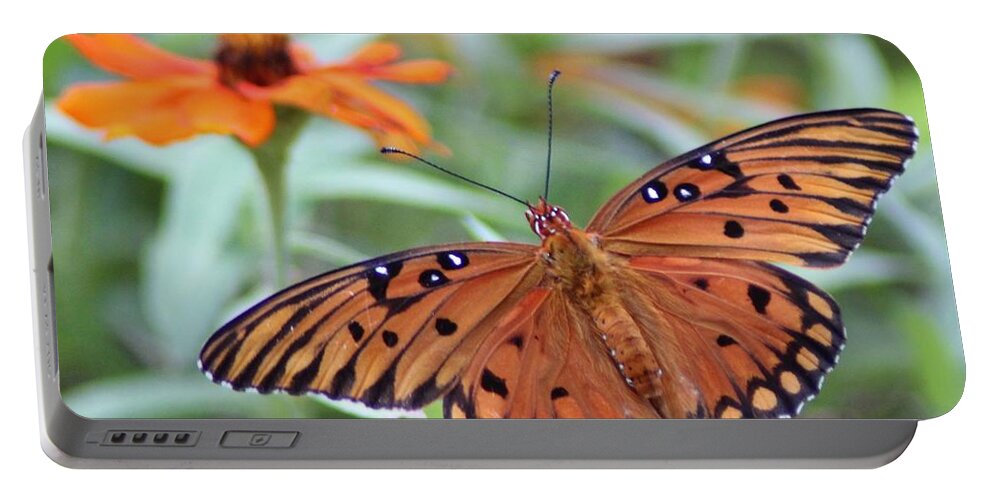 Butterfly Portable Battery Charger featuring the photograph Beauty Times Two by Cynthia Guinn