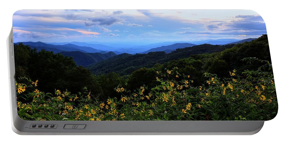 Blue Ridge Parkway Portable Battery Charger featuring the photograph Before Sunset On The Blue Ridge Parkway by Carol Montoya
