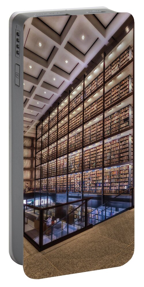 Yale University Library Portable Battery Charger featuring the photograph Beinecke Rare Book and Manuscript Library by Susan Candelario