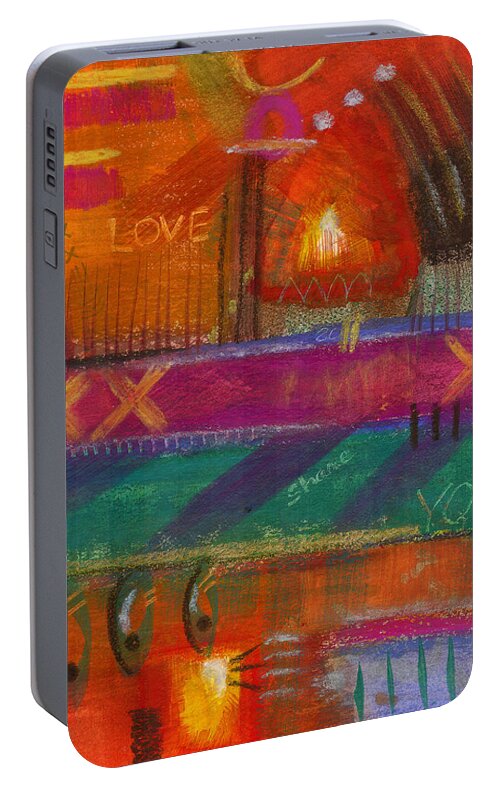 Love Portable Battery Charger featuring the painting Being In Love by Angela L Walker