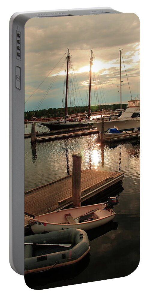 Seascape Portable Battery Charger featuring the photograph Belfast Harbor by Doug Mills