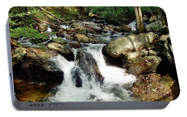 Anna Ruby Falls Portable Battery Charger featuring the photograph Below Anna Ruby Falls by Jerry Battle