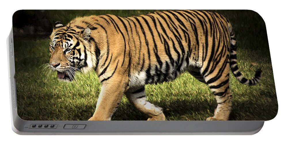 Aggressive Portable Battery Charger featuring the photograph Bengal Tiger by Penny Lisowski