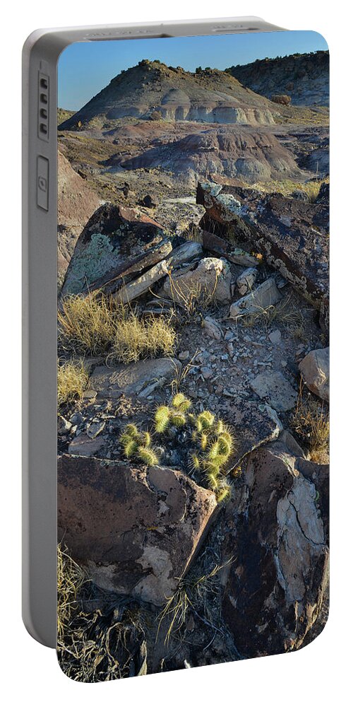 Redlands Mesa Portable Battery Charger featuring the photograph Bentonite Dunes of Redlands Mesa by Ray Mathis