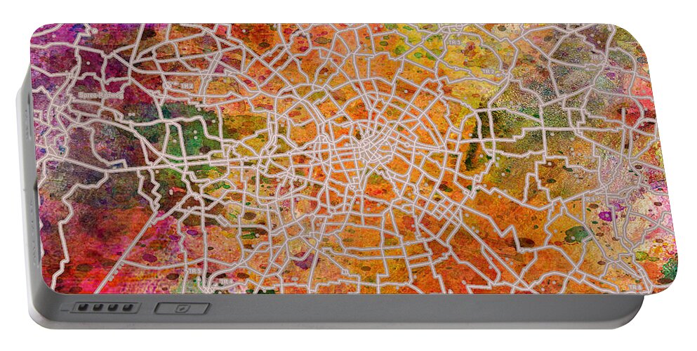 Berlin Portable Battery Charger featuring the painting Berlin by Mark Ashkenazi