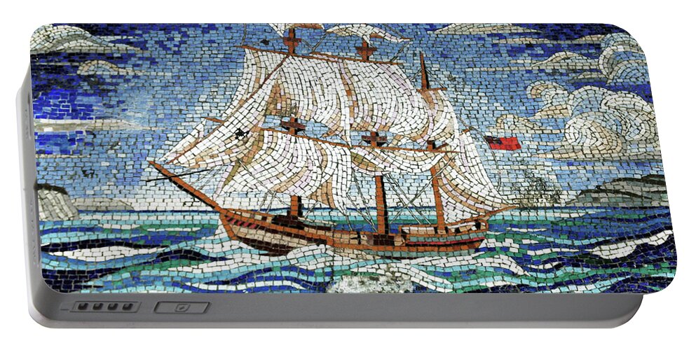 Bermuda Schooner Portable Battery Charger featuring the photograph Bermuda Schooner Mosaic by Sandy Taylor