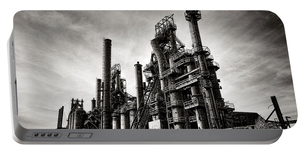Bethlehem Portable Battery Charger featuring the photograph Bethlehem Steel by Olivier Le Queinec