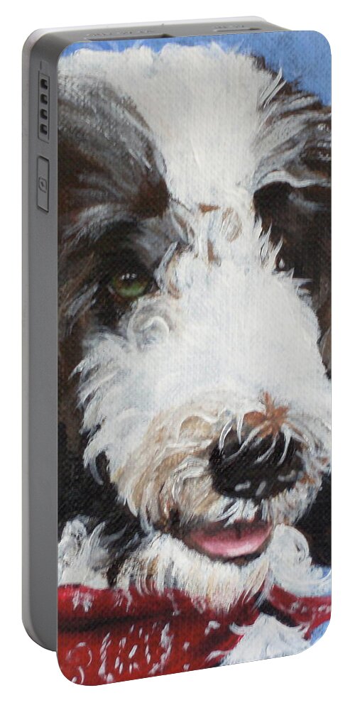 Bandanna Portable Battery Charger featuring the painting Betty by Carol Russell