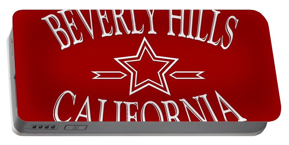 Beverly+hills Portable Battery Charger featuring the mixed media Beverly Hills California Design by Peter Potter