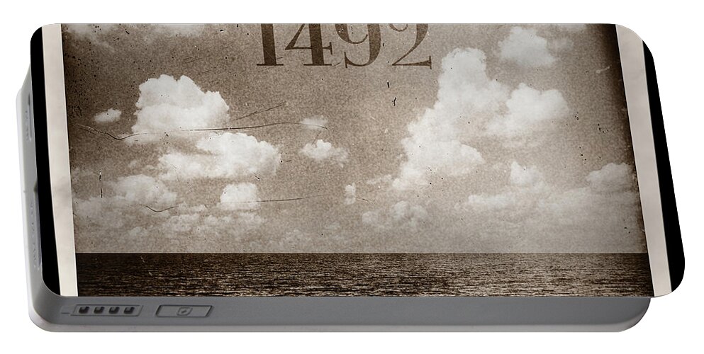 Christopher Columbus Portable Battery Charger featuring the digital art Beyond The Horizon by Phil Perkins