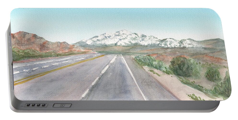 Big Bear Portable Battery Charger featuring the painting Big Bear from 29 by Betsy Hackett