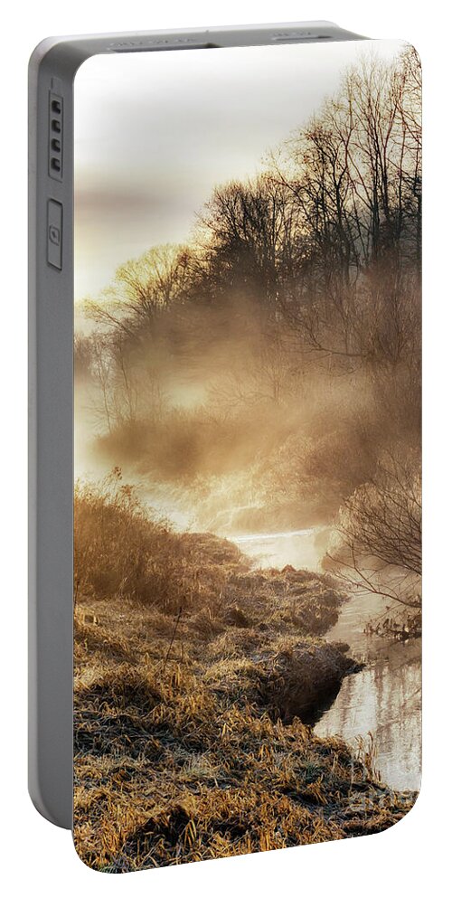 Fog Portable Battery Charger featuring the photograph Big Run Winter Mist by Thomas R Fletcher