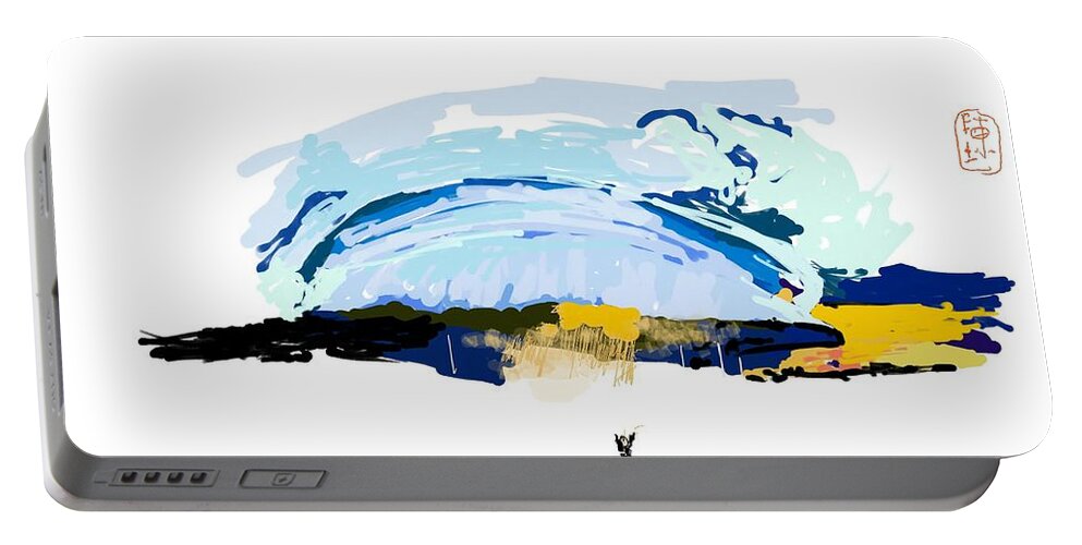 Clouds. Storm Portable Battery Charger featuring the digital art Big Storm Coming by Debbi Saccomanno Chan
