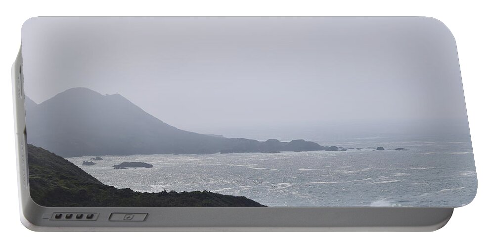 Big Sur Portable Battery Charger featuring the photograph Big Sur Sun and Fog by Jeff Hubbard