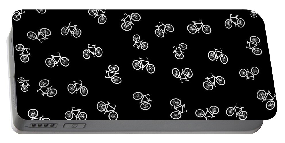 Dreaming; Bicycles; Bike; Bikes; Waterclor; Water; Color; Race; Bill; Cannon; Photography; Abstract Portable Battery Charger featuring the digital art Bikes by Bill Cannon