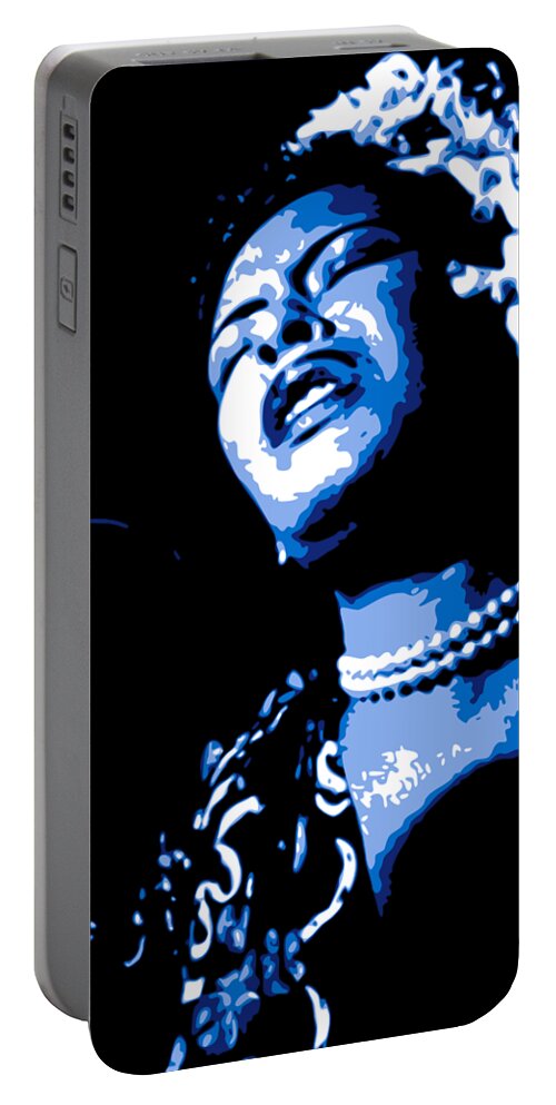 Billie Holiday Portable Battery Charger featuring the digital art Billie Holiday by DB Artist