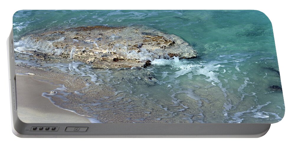 Ocean Portable Battery Charger featuring the photograph Bimini After Wave by Samantha Delory