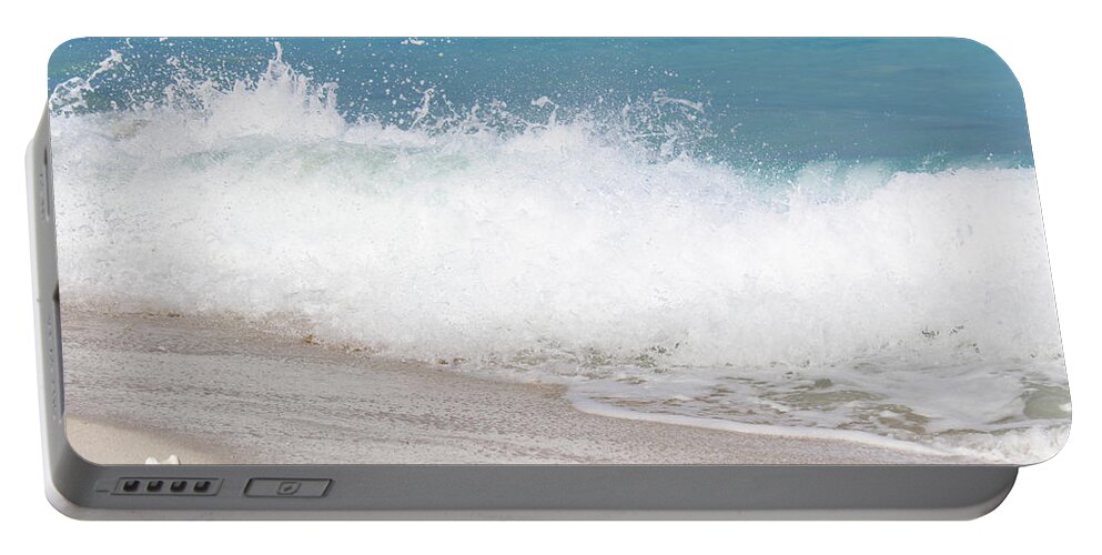 Wave Portable Battery Charger featuring the photograph Bimini Wave Sequence 4 by Samantha Delory