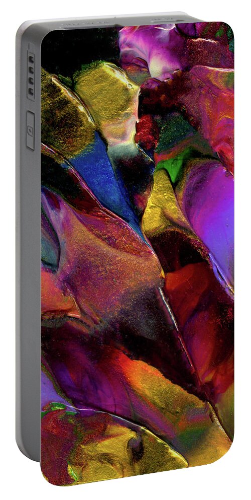 Abstract Portable Battery Charger featuring the painting Binary Star System by Nan Bilden