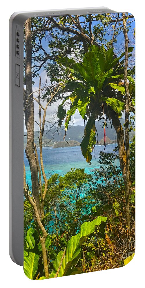 Tobago Portable Battery Charger featuring the photograph Bird Island Little Tobago by Carey Chen
