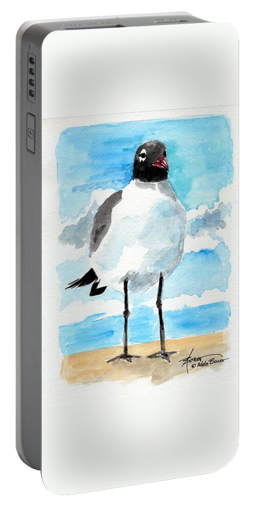 Sea Gull Portable Battery Charger featuring the painting Bird Legs by Adele Bower