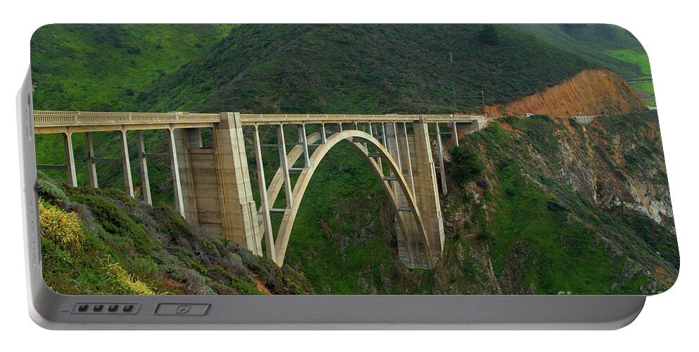 Bixby Bridge Portable Battery Charger featuring the photograph Bixby Bridge in Big Sur by Charlene Mitchell
