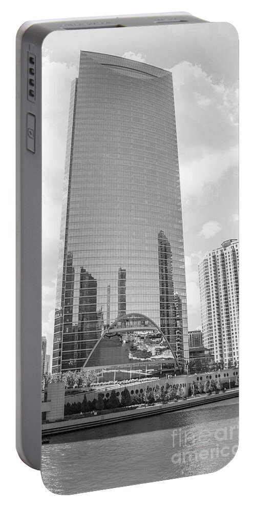 Wolf Point Portable Battery Charger featuring the photograph Black and White Wolf Point by David Bearden