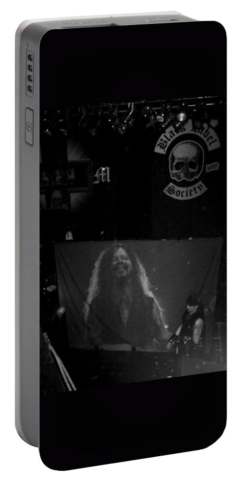Black Label Society Portable Battery Charger featuring the photograph Black Label Dimebag by Samantha Lusby
