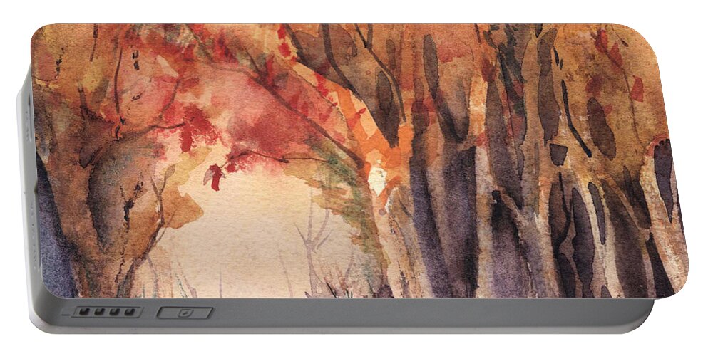 Deer Portable Battery Charger featuring the painting Blaze by Elise Boam