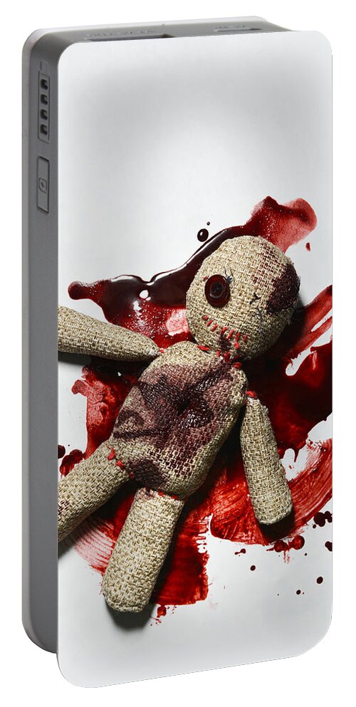 Doll Portable Battery Charger featuring the photograph Bleedick sack doll by Jaroslaw Blaminsky