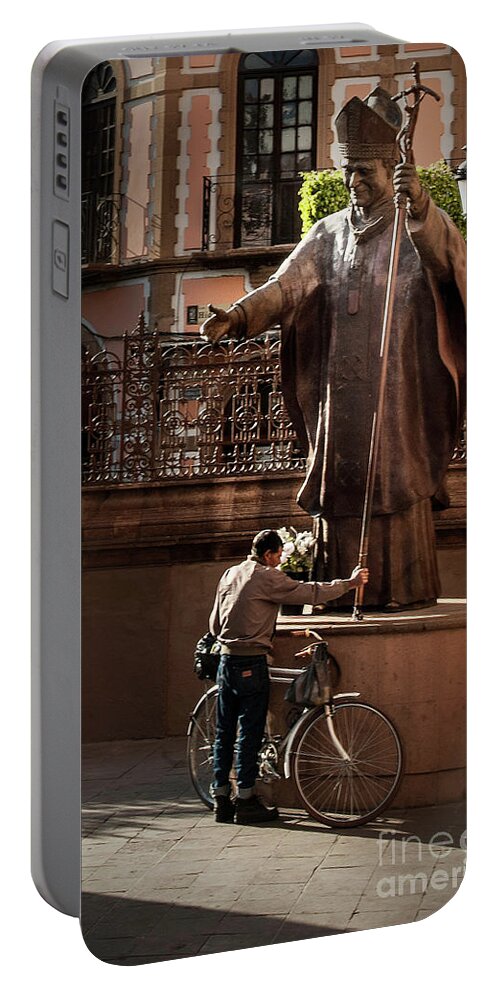 Priest Portable Battery Charger featuring the photograph Bless you my son by Barry Weiss