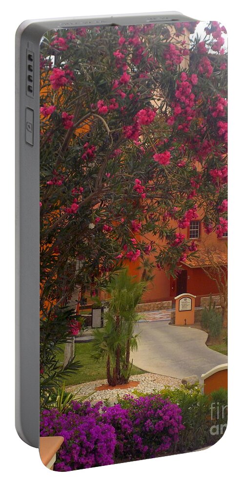 Blossoms Portable Battery Charger featuring the photograph Blossoms Cabo San Lucas Mexico by Charlene Cox