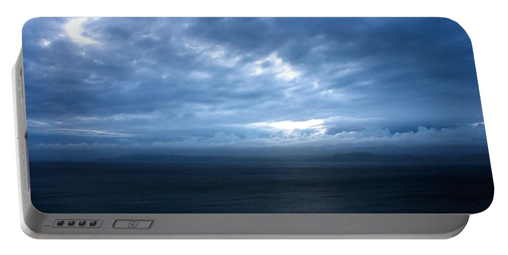 Blue Portable Battery Charger featuring the photograph Blue Ballinskelligs Sunset by Mark Callanan