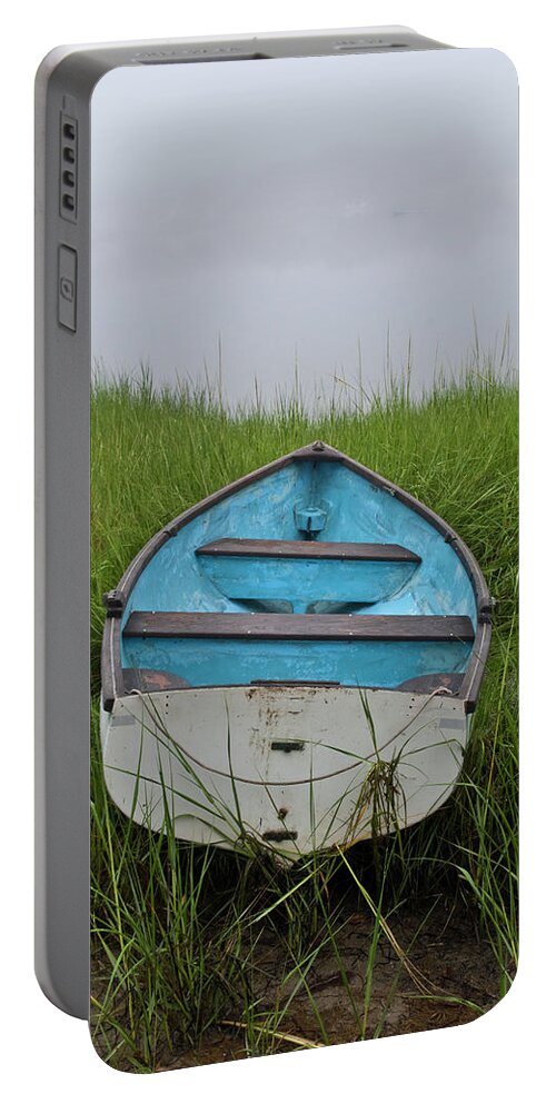Blue Portable Battery Charger featuring the photograph Blue Boat by David Gordon