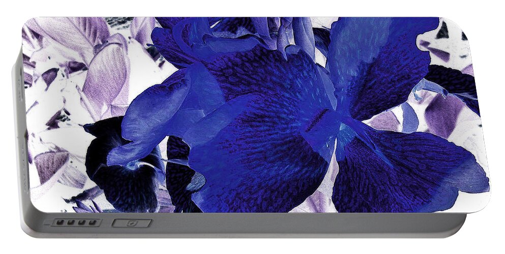 Blue Canna Lilyblue Lily Portable Battery Charger featuring the photograph Blue Canna Lily by Shawna Rowe